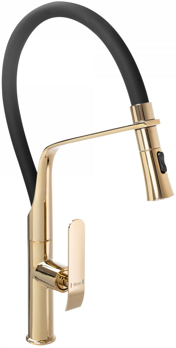 Rea Castor bateria kuchenna stojąca czarny/ jasnozłoty REA-B6936