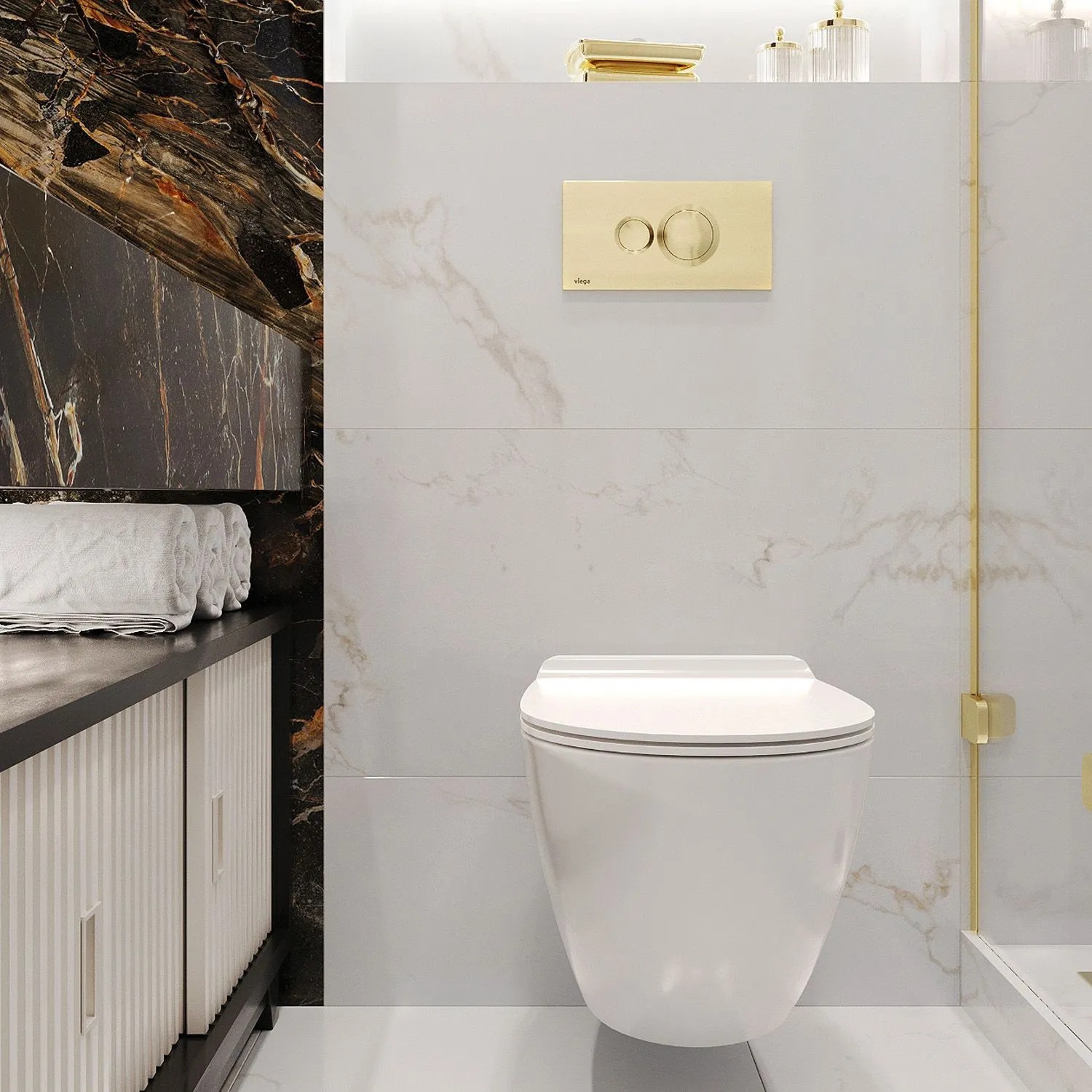 Rea Carter miska WC z deską wolnoopadającą wisząca bez kołnierza spłukiwanie wirowe biały połysk REA-C4801