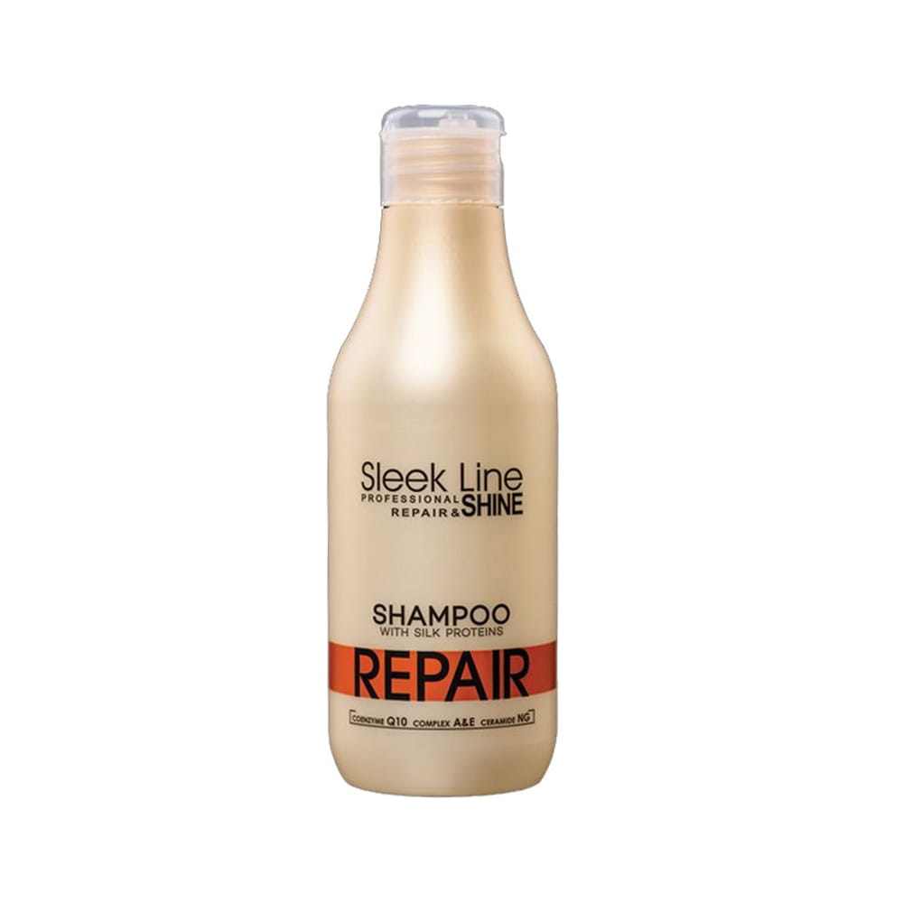 Stapiz szampon do włosów zniszczonych i suchych z jedwabiem sleek line repair 300ml.