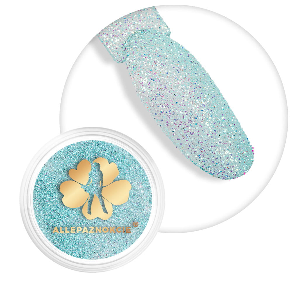 Pyłek do paznokci Sequin Quartz Effect Allepaznokcie Aqua Nr 11