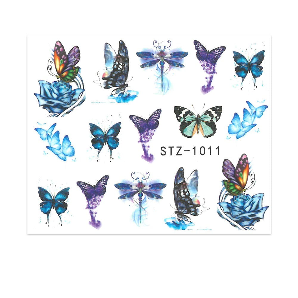 Naklejki wodne do paznokci motyle STZ-1011