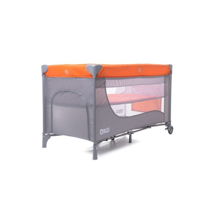 PlusBaby Łóżeczko podróżne 003 dwupoziomowe-Orange/Grey