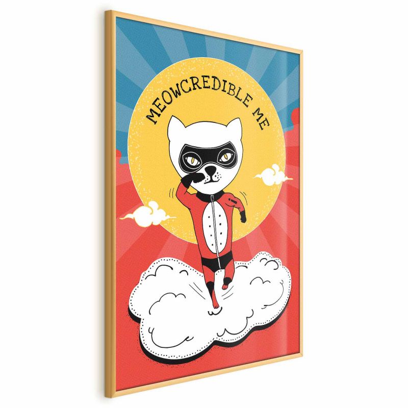 Plakat Artgeist Szanowny kot 60x90 cm z ramą złotą 1 szt