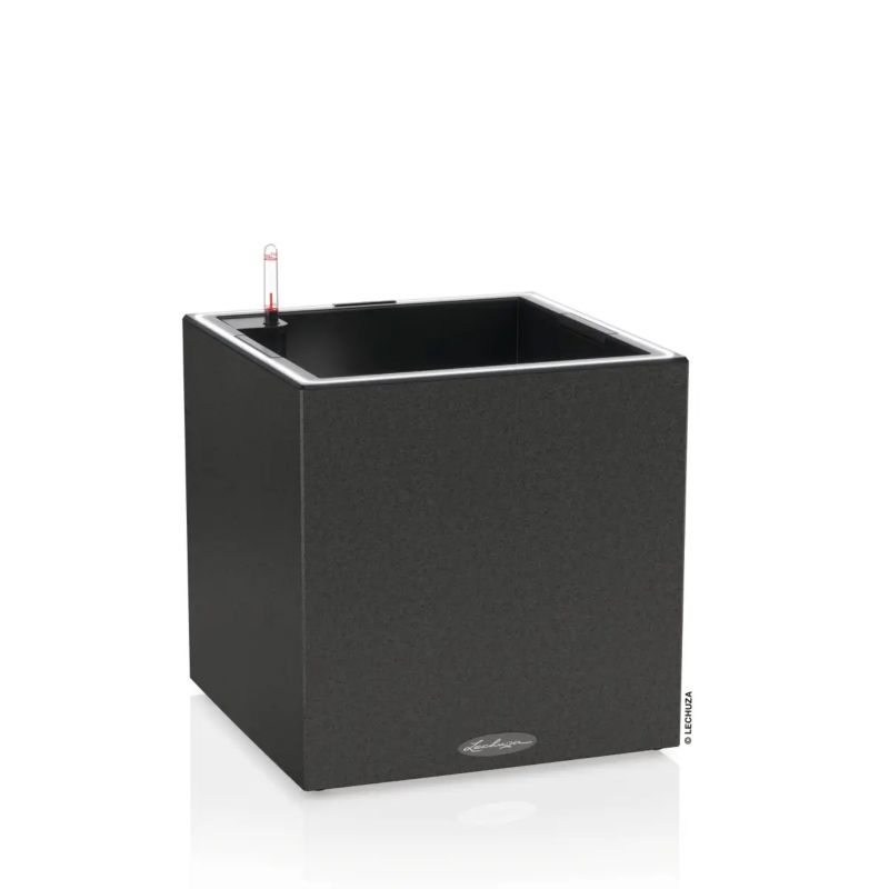 Doniczka Lechuza Do Domu Na Taras CANTO Kostka 40 LED grafitowy czarny 1 szt