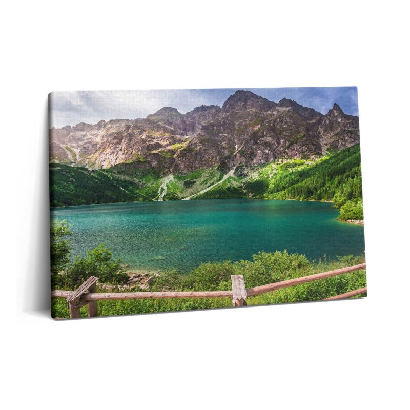 Obraz na płótnie Wallfluent 60x40 cm Pejzaż jeziora w górach 1 szt.