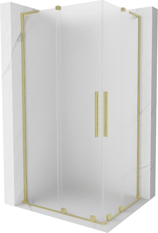 Kabina prysznicowa Mexen Velar L Duo rozsuwana 100 x 90 cm szron złota szczotkowana 1 szt.