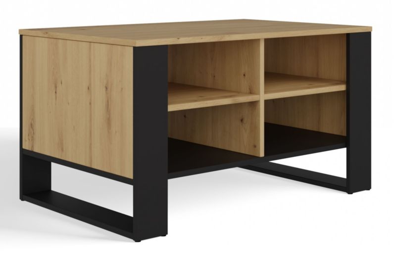 Stolik Kawowy Topeshop Modern 4P Dąb Artisan/Czarny 58x90x50 cm 1 szt.