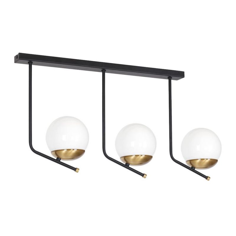 Lampa sufitowa wisząca Milagro Carina biało-czarna wym: 38 x 65 x 14 cm 3xE14 x 40W 1 szt.