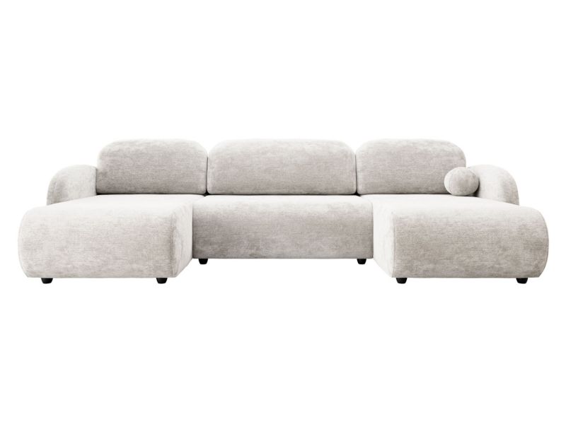 Narożnik z funkcją spania MIRJAN 24 Dream U z pojemnikiem na pościel jasny beż 1 szt.