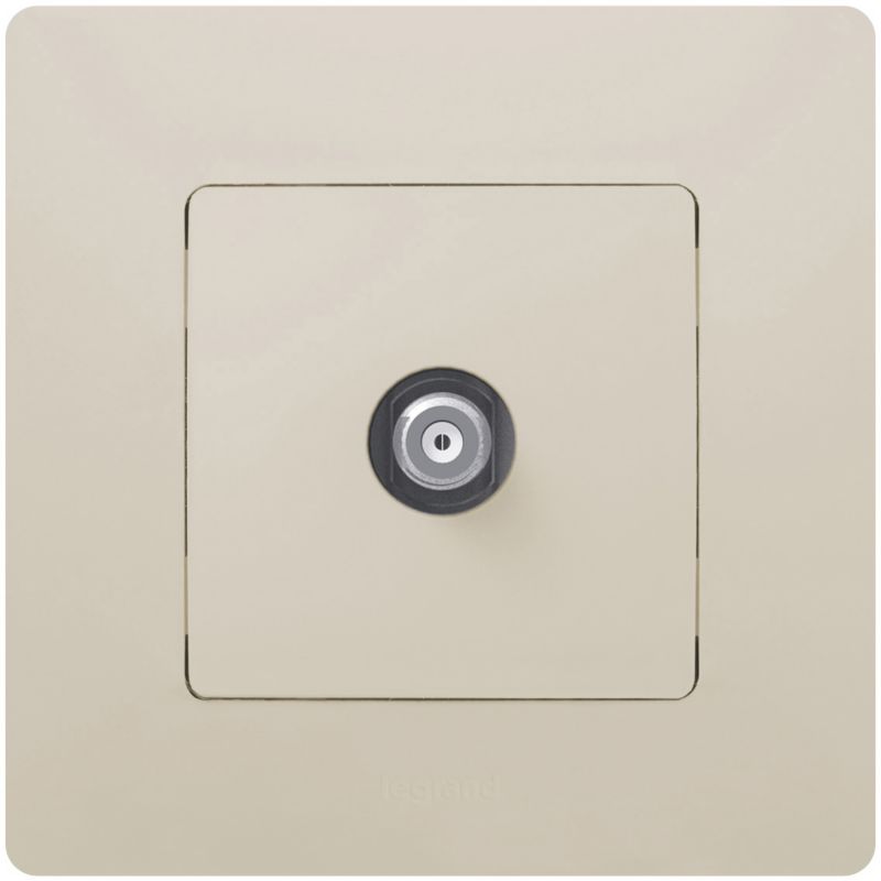 Gniazdko telewizyjne Legrand Niloe typ F komplet kremowe