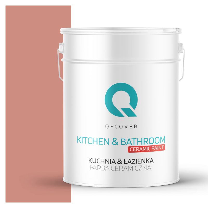 Farba Ceramiczna Kuchnia & Łazienka Q-Cover Łososiowy H5533 Głęboki Mat 10L