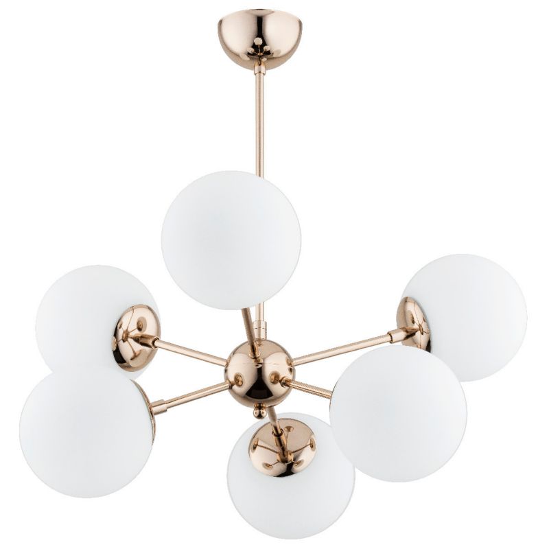 Lampa wisząca Alfa Sandy złoto-biała wym: 56 x 63 x 63 cm 6xE14 x 10W 1 szt.