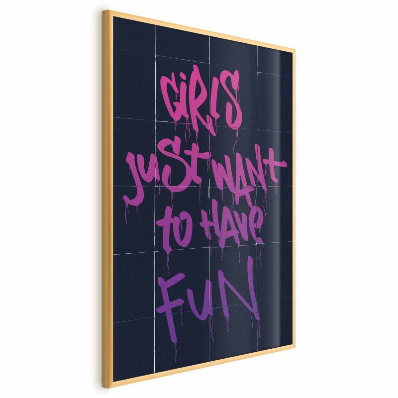 Plakat Artgeist Girls 40x60 cm z ramą złotą 1 szt