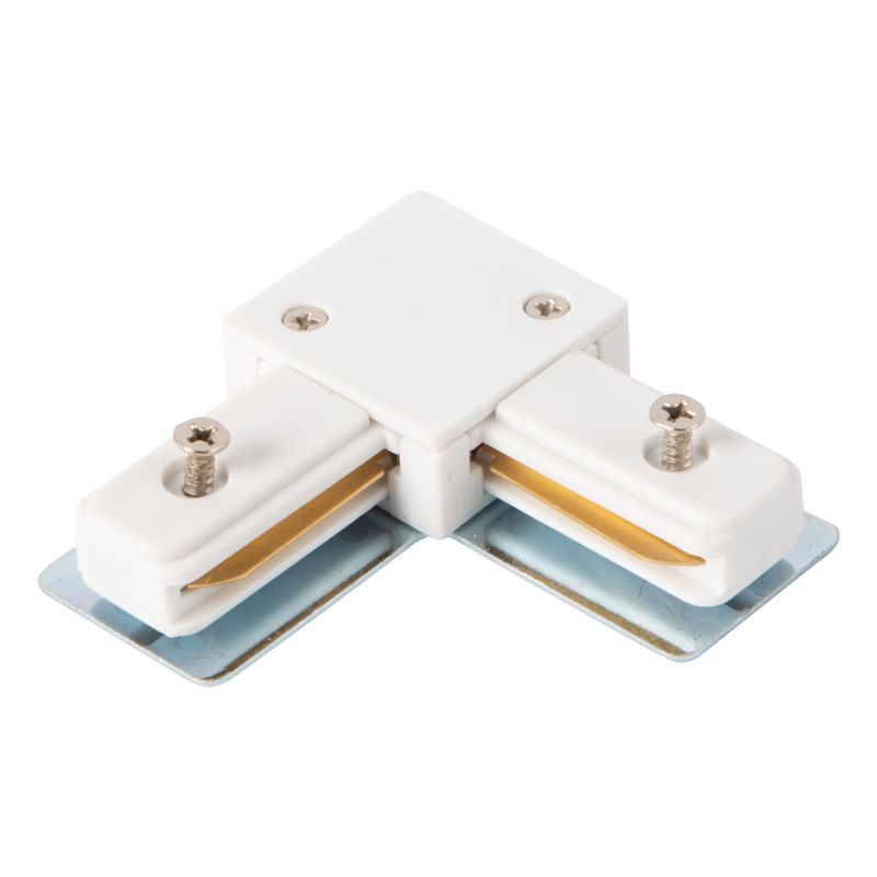 Łącznik L do szyny Milagro Track 1-obwodowy biały