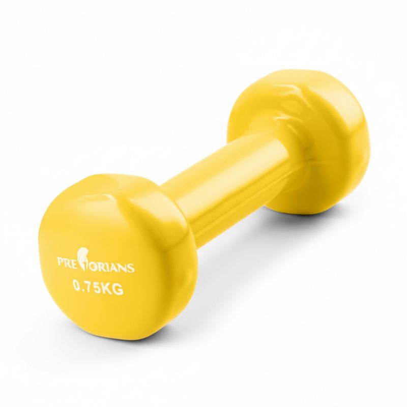 Hantelek żeliwny Pretorians o wadze 0,75 kg ciężarek winylowy fitness 1 szt.