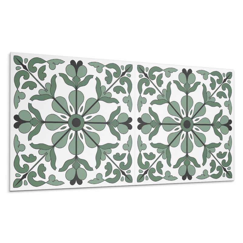 Kafelki samoprzylepne Wallfluent 60x30 cm Symetryczny motyw roślinny w eleganckim wydaniu 6 szt.