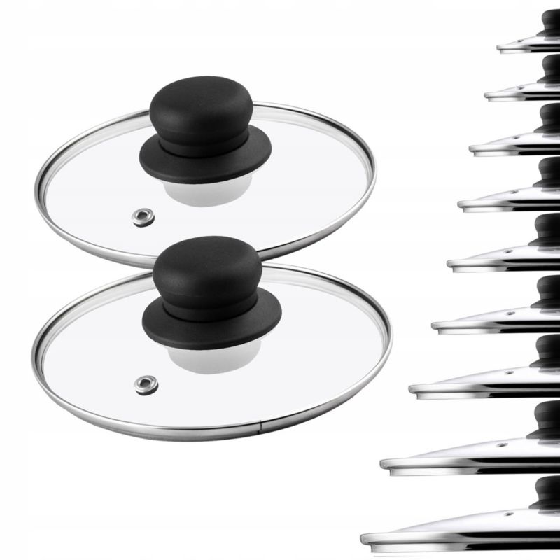 Pokrywka KADAX Szklana 16cm Żaroodporna Uniwersalna 2szt