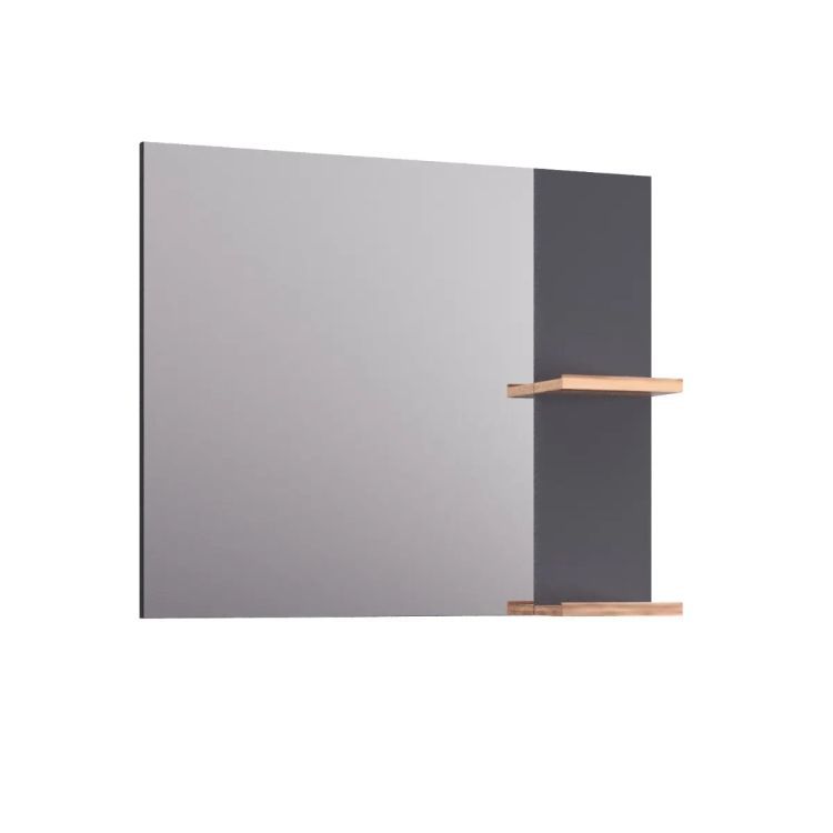 Lustro łazienkowe KROFAM L-WOOD 79 cm antracyt 1 szt.