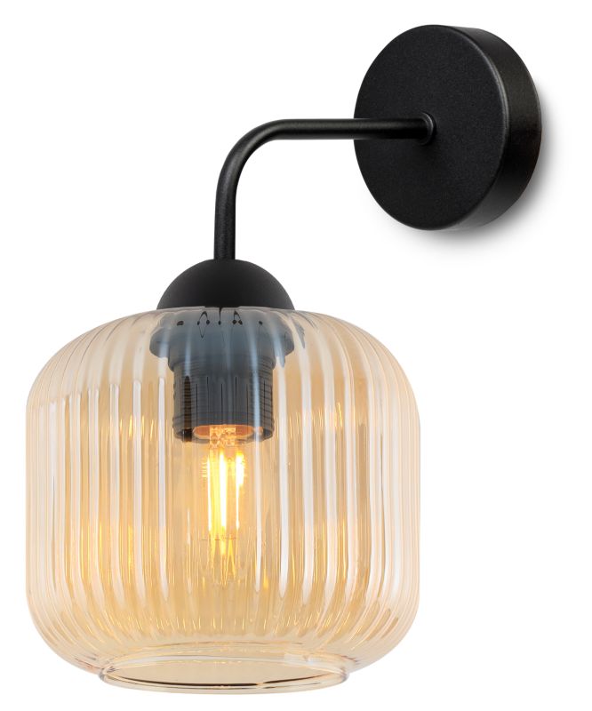 Lampa ścienna kinkiet Light Home LH Riffle 1x E27 60W miodowy walec 1szt.