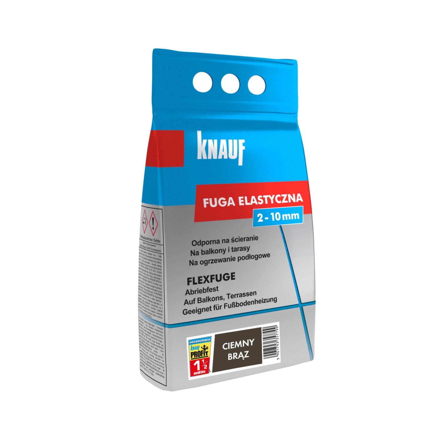 Knauf Fuga elastyczna ciemny brąz 1,5 kg
