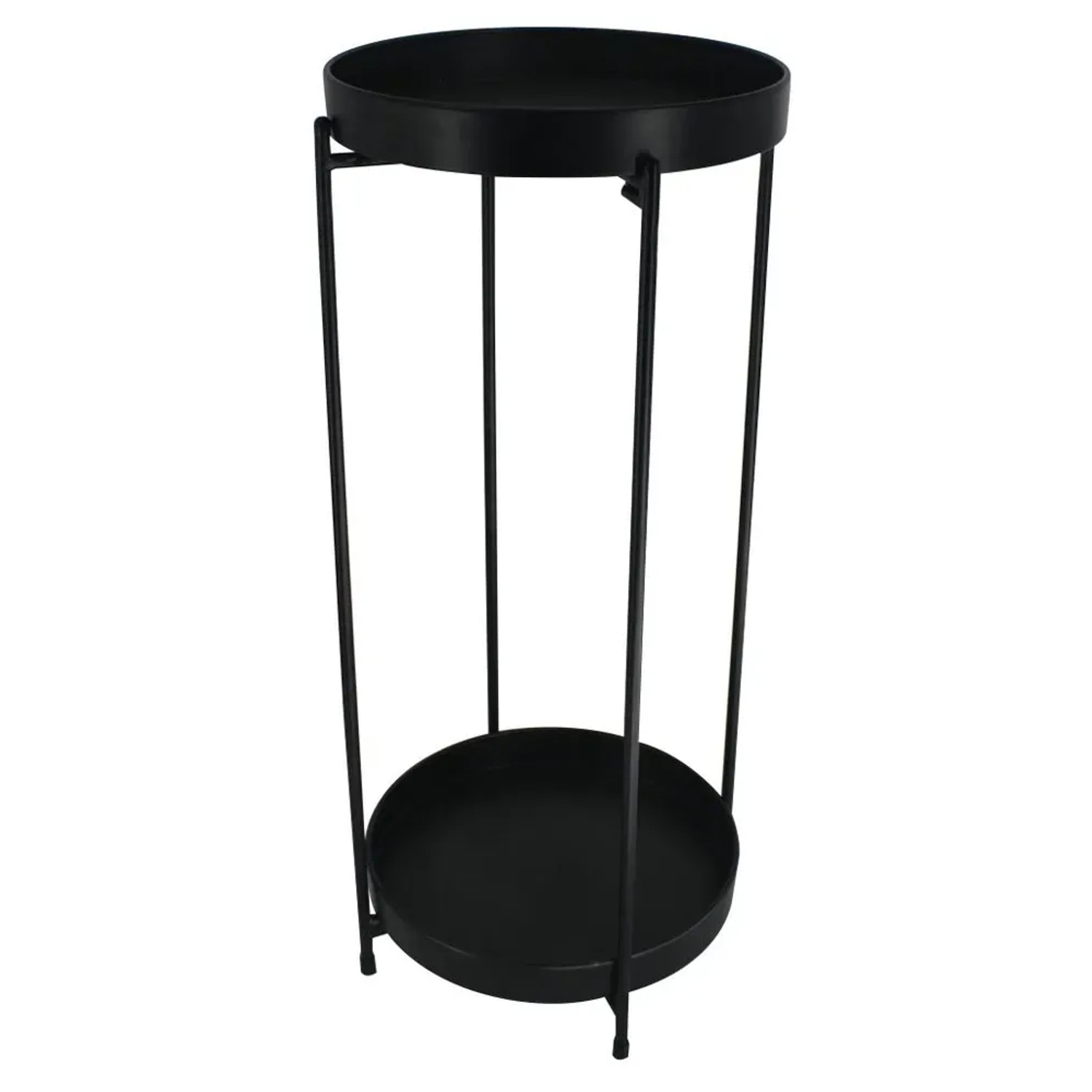 Kwietnik Rondo L metalowy czarny - 30,5 x 69 cm