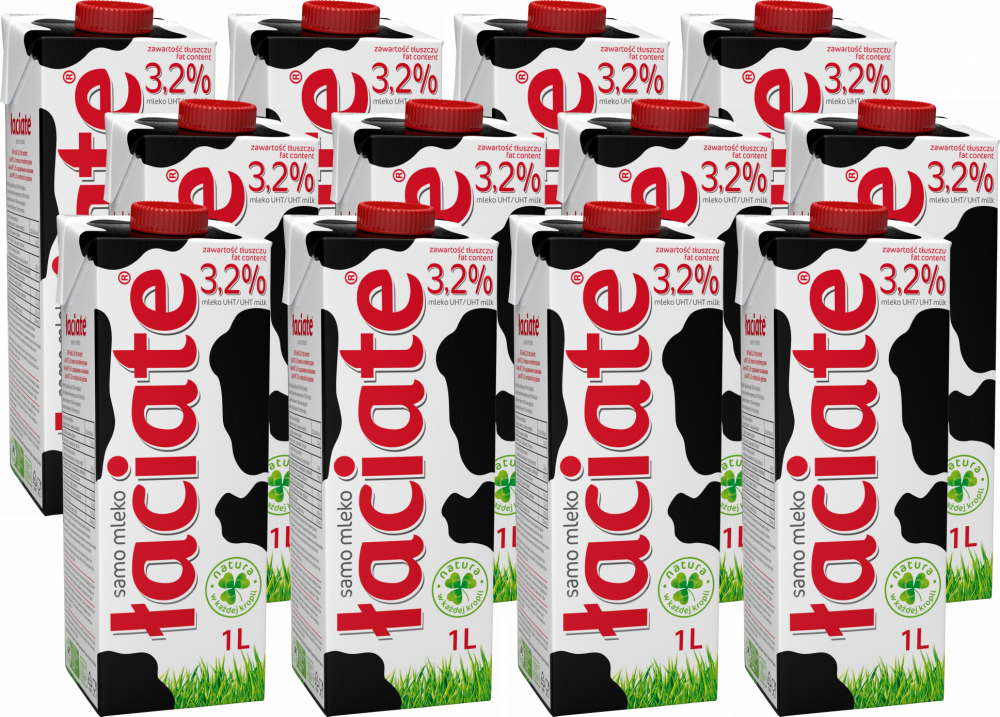 12x Mleko UHT Łaciate, 3.2%, 1l