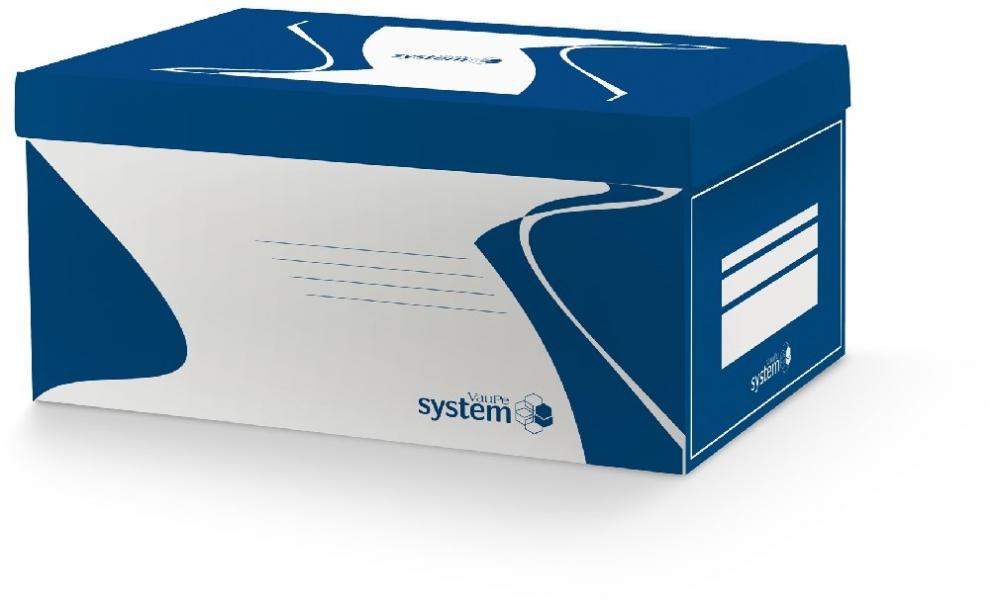 Pudło archiwizacyjne zbiorcze VauPe, 540mm, do 6 pudeł 80mm, biało-niebieski