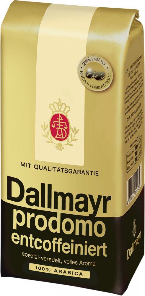 Kawa ziarnista Dallmayr Prodomo Entcoffeiniert, bezkofeinowa, 500g