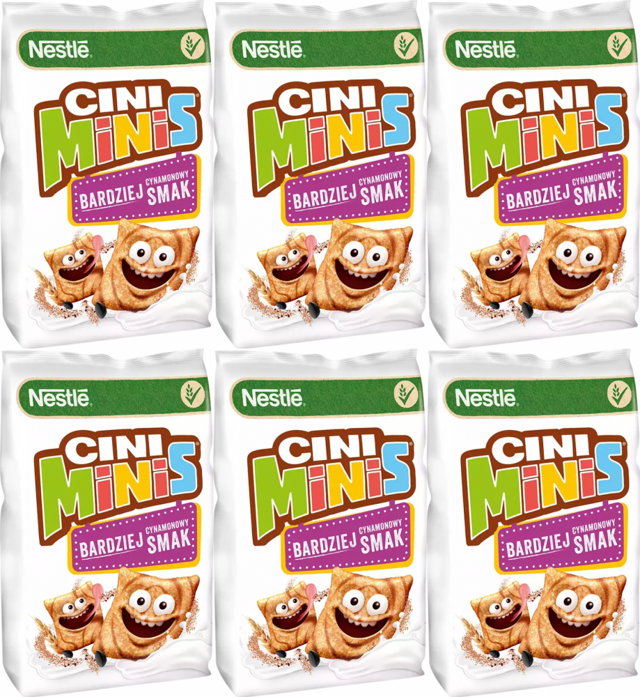 6x Płatki śniadaniowe Nestle Cini Minis, cynamonowy, 450g