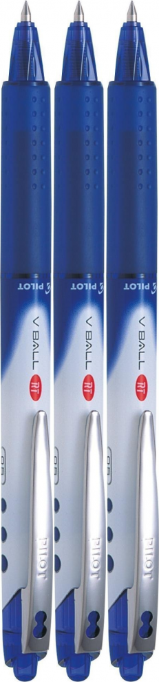 3x Pióro kulkowe automatyczne Pilot, V Ball RT, 0.5mm, niebieski