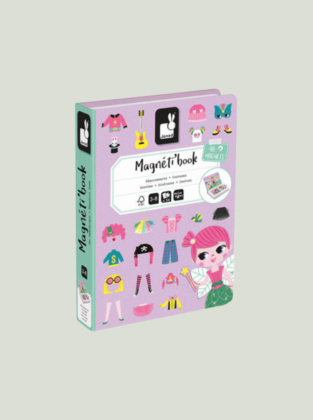 Magnetyczna układanka Kostiumy Dziewczynka Magnetibook JANOD