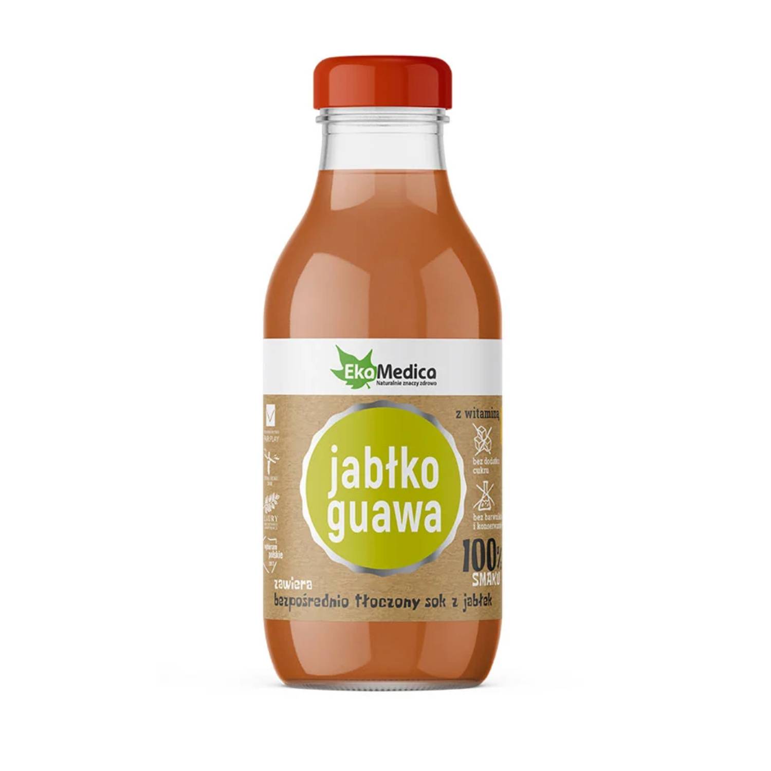 Ekamedica, sok 100%, jabłko guawa, 300 ml