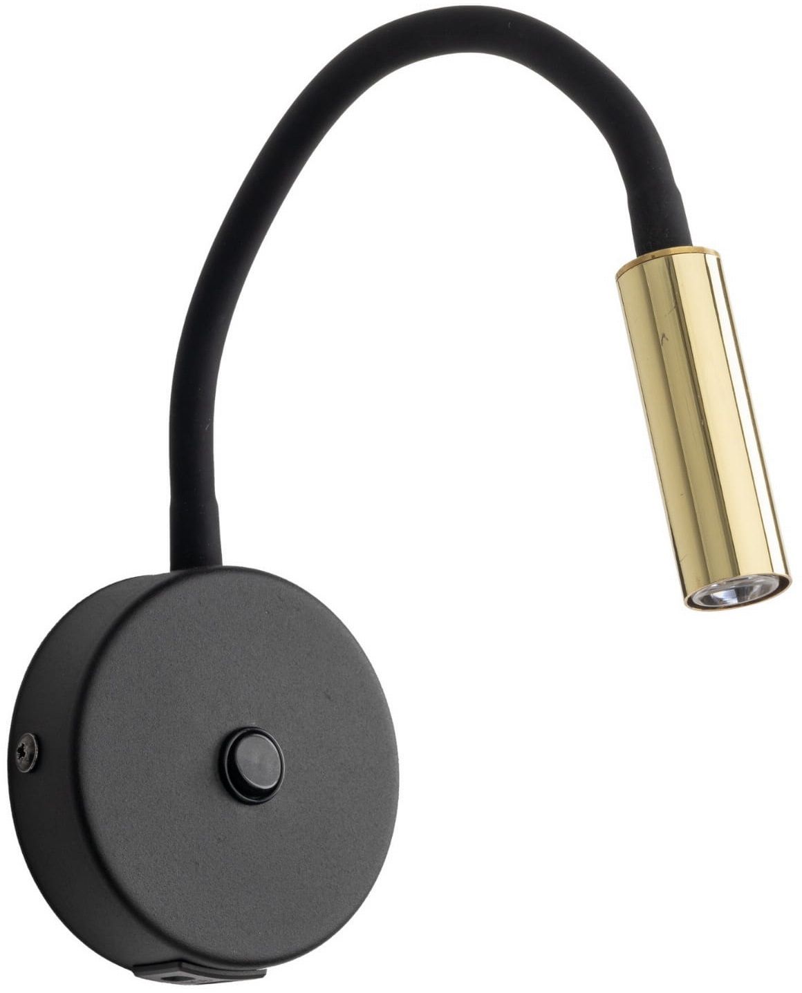 TK Lighting Lagos kinkiet 1x6 W czarny-złoty 10201