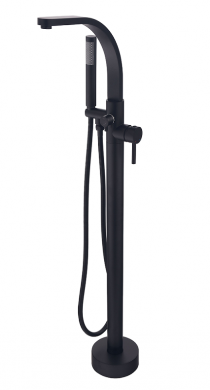 Besco Decco II bateria wannowo-prysznicowa wolnostojąca czarny mat BW-DII-CZ