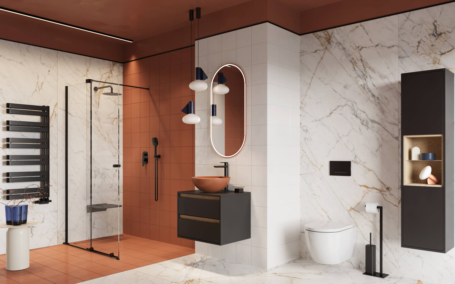 Excellent Ortigo profil poszerzający 1 cm czarny mat KAEX.5090.BL