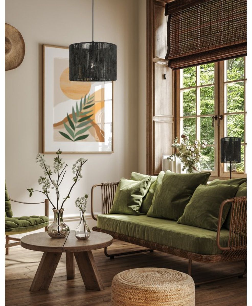 GTV Foresto lampa wisząca 1x40 W czarna OS-FORES-10-DEC