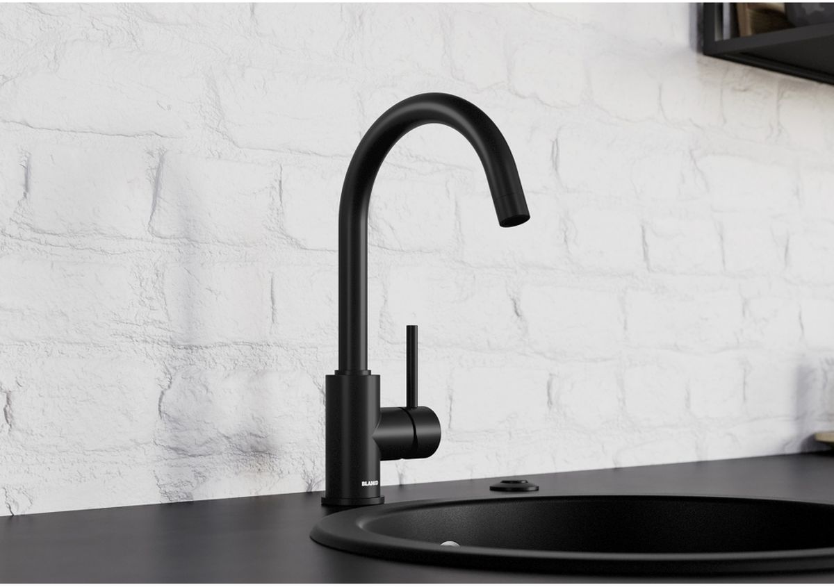 Blanco Mida bateria kuchenna stojąca czarny mat 526649