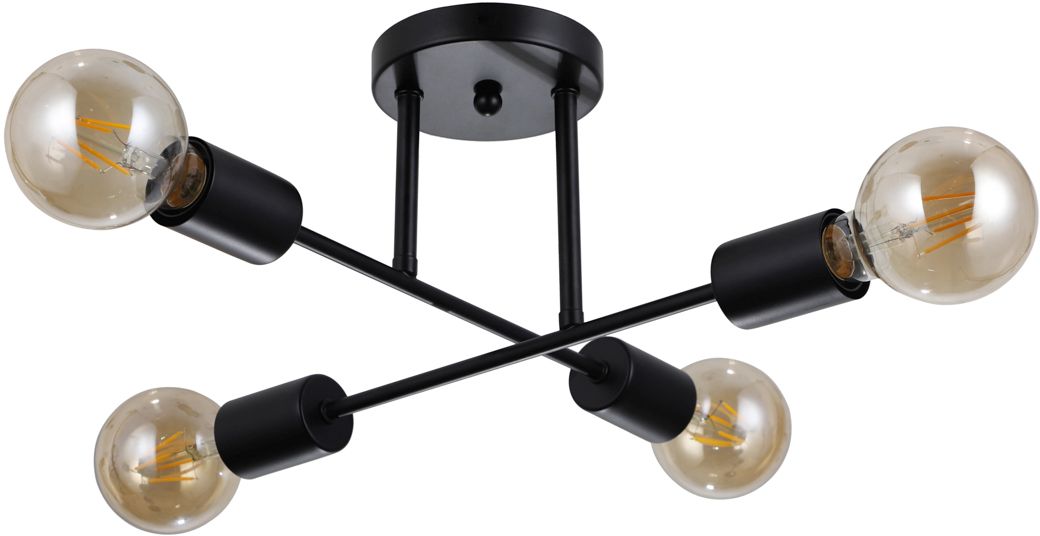 Italux Formio lampa wisząca 4x40 W czarny mat PND-4052-4-BL