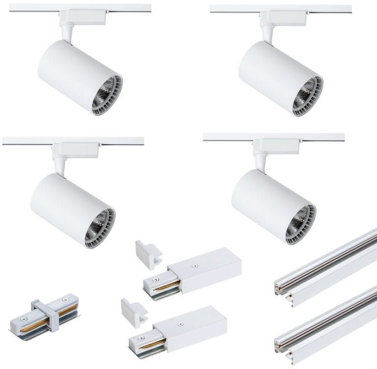 DPM X-Line zestaw do zawieszenia szynowego 4x15 W biały STR-4X15W-W