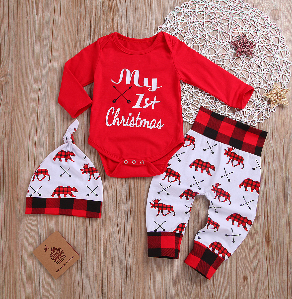 Świąteczny komplet dla niemowlaka 0-18