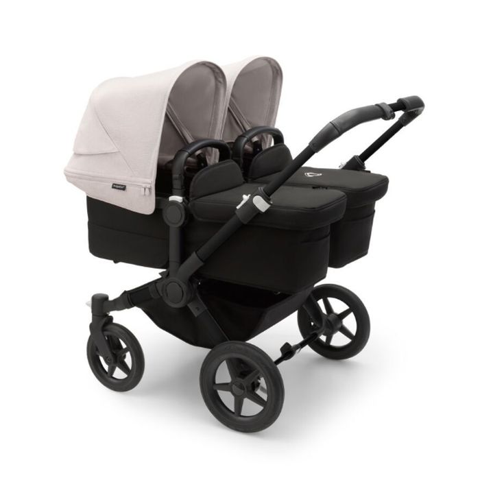 Bugaboo Donkey 5 Twin - wózek głęboko-spacerowy dla bliźniąt-Black-Misty White-Midnight Black