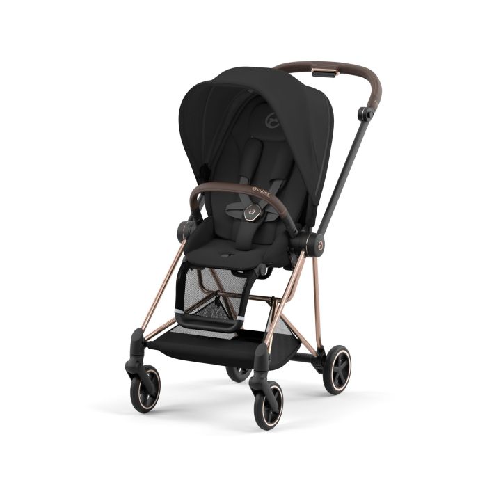 Cybex Mios 3.0 - wózek spacerowy-Sepia Black-Chrome z brązową rączką