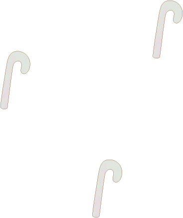 Cukrowa laska baza do makramy, kartek, wycinanki, tekturki, scrapki, dekor święta Bożego Narodzenia zawieszka z bermaty zestaw 3