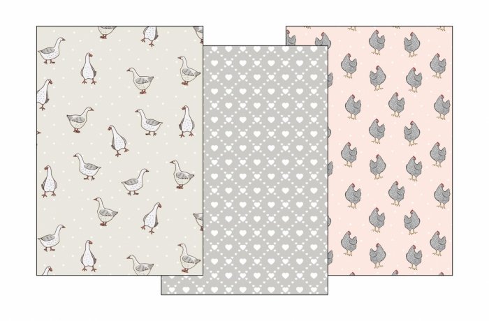 ŚCIERKA KPL. 3 SZT 40X60 KUKE 100% bawełna wz. 021 PTAKI