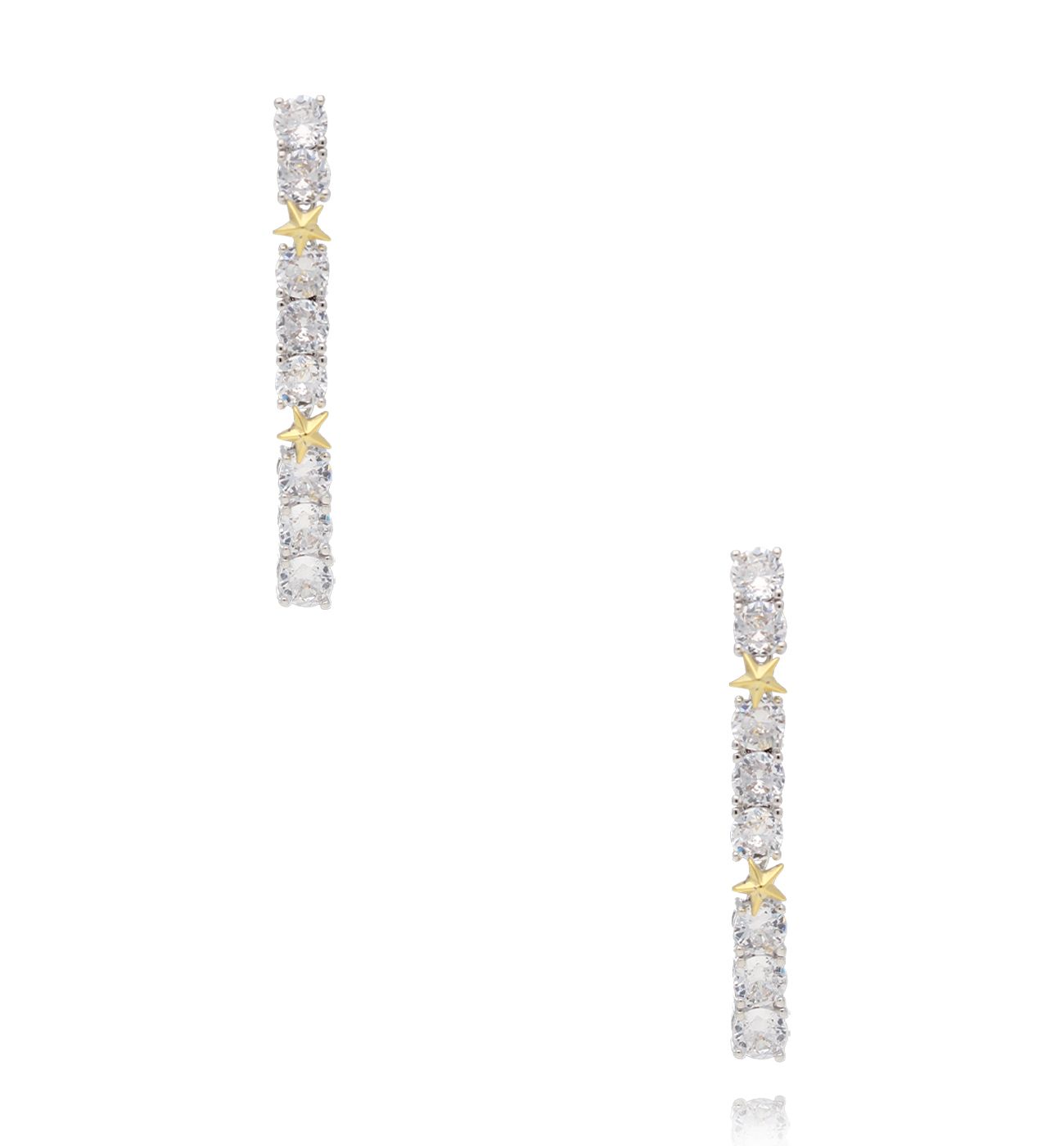 Kolczyki z gwiazdkami i cyrkoniami - By Dziubeka