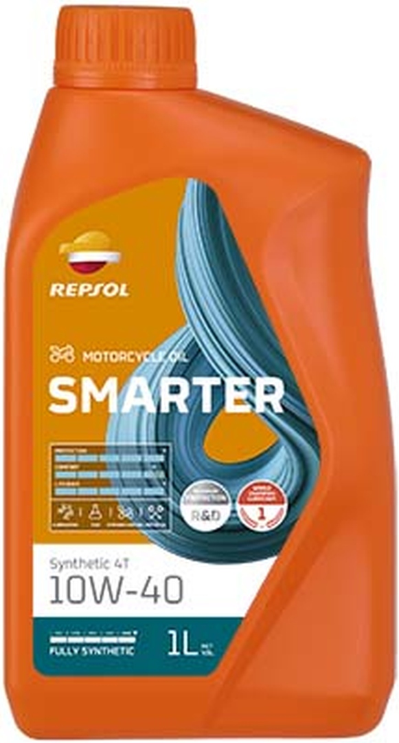 REPSOL SMARTER 4T 10W40 (MOTO SINTETICO) 1L - Petrostar