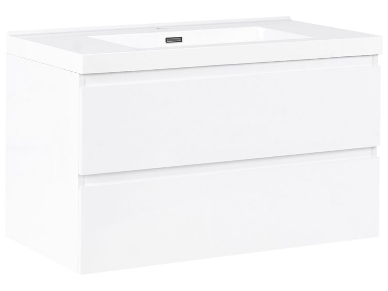 Szafka łazienkowa wisząca z umywalką Tota 90 cm Biały 1 kpl