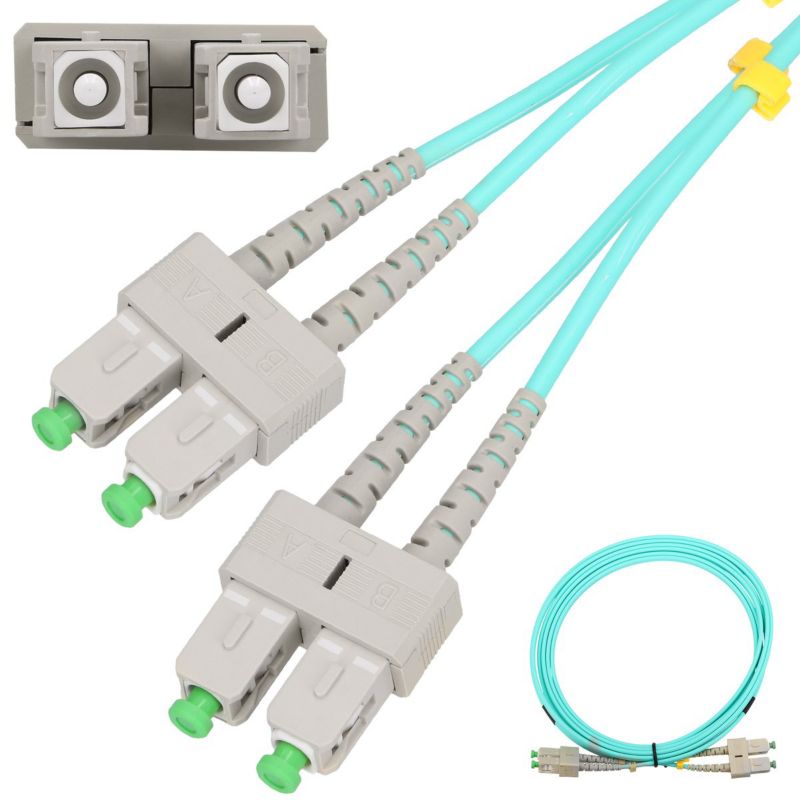 Patchcord Extralink SC/APC-SC/APC Wielomodowy, OM3, Duplex, 3mm, 5m 1szt