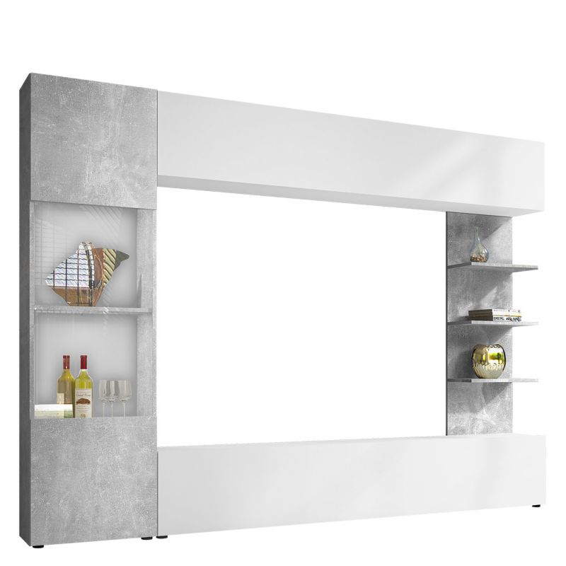 Meblościanka MIRJAN 24 Lazando biały/beton 1 kpl.