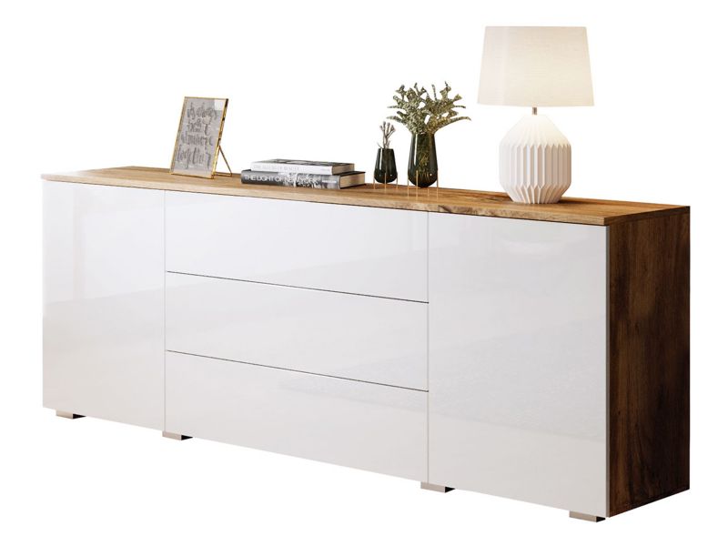 Komoda MIRJAN 24 Paris 150 wotan/biały połysk 1 szt.